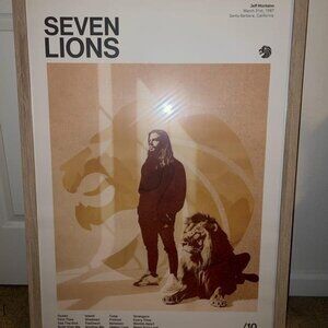 Seven Lions Inspired Mid-Century Modern Poster